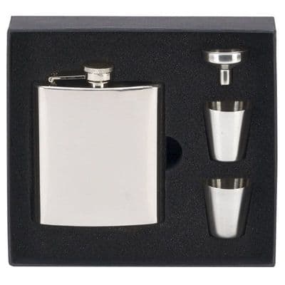 Vision Stainless Steel Hip 6oz Flask & Accessories