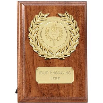 Walnut/Gold Wessex Walnut Target Plaque