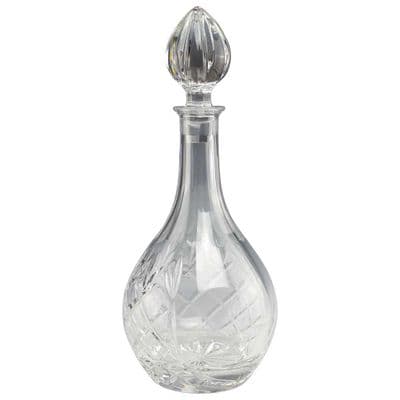 Wine Panelled Crystal Decanter (1 Litre) 335mm
