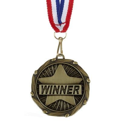 Winner Combo Medal 45mm with ribbon