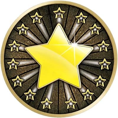Yellow Star Flat Centre 5pcs