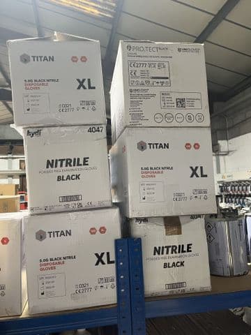 Nitrile Gloves Black EXTRA LARGE