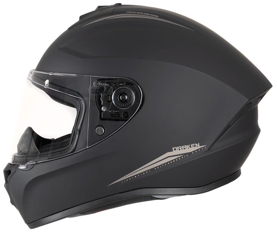 MT Draken Matt Black Full Face Crash Helmet Motorcycle Crash Helmets