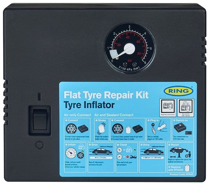 Ring Flat Tyre Repair Kit. RTK4 Air Compressors in Carlisle Cumbria
