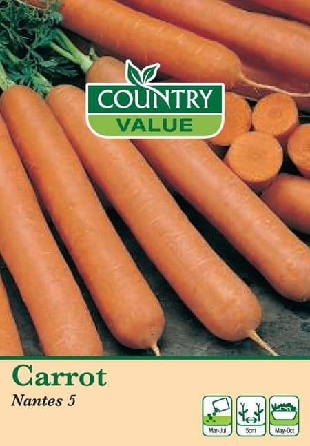 Country Value Carrot Nantes 5 Seeds