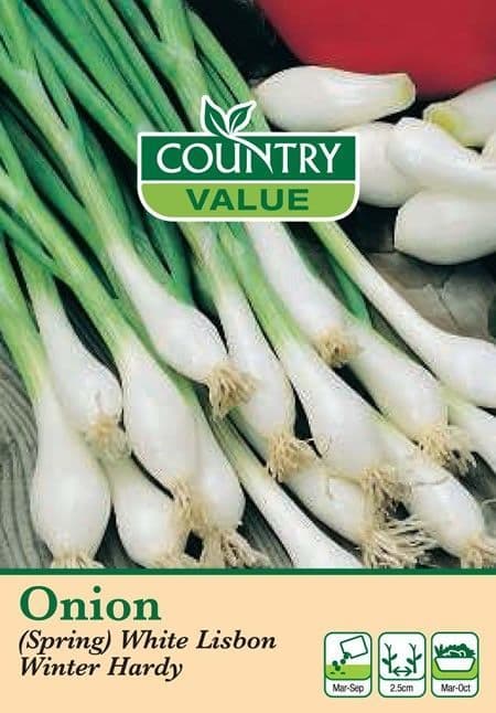 Country Value Onion (Spring) White Lisbon Seeds