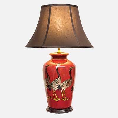 Cranes Vase Lamp