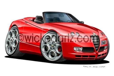 Alfa Romeo GTV Spider Red DK (Items from £9.50)