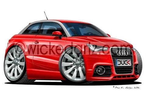 Audi A1 Red/Silver DK (Items from £9.50)