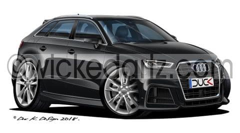 Audi A3 Sportback 2017+ Black DK (Items from £9.50)