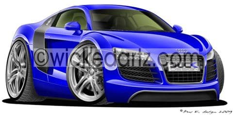Audi R8 Blue DK (Items from £9.50)