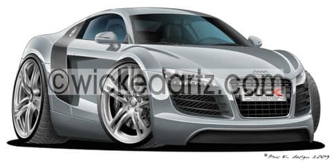 Audi R8 Silver DK (Items from £9.50)