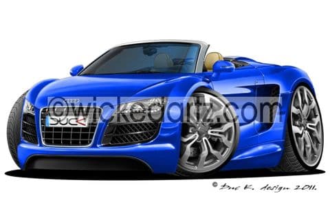 Audi R8 Spyder Blue DK (Items from £9.50)