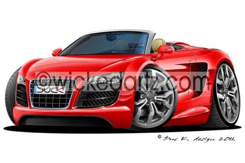Audi R8 Spyder Red DK (Items from £9.50)