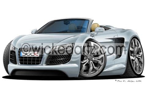 Audi R8 Spyder Silver DK (Items from £9.50)