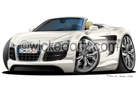 Audi R8 Spyder White DK (Items from £9.50)