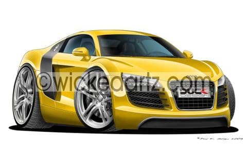 Audi R8 Yellow DK (Items from £9.50)