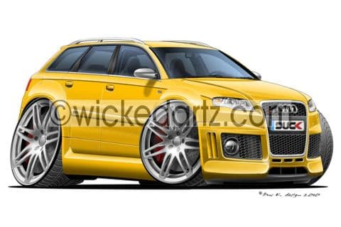 Audi RS4 Avant Yellow DK (Items from £9.50)