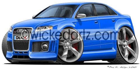 Audi RS4 Blue DK (Items from £9.50)
