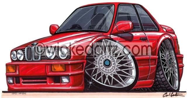 BMW E30 325 Red  (Items from £9.50)