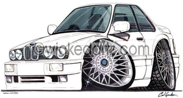 BMW E30 325 White  (Items from £9.50)