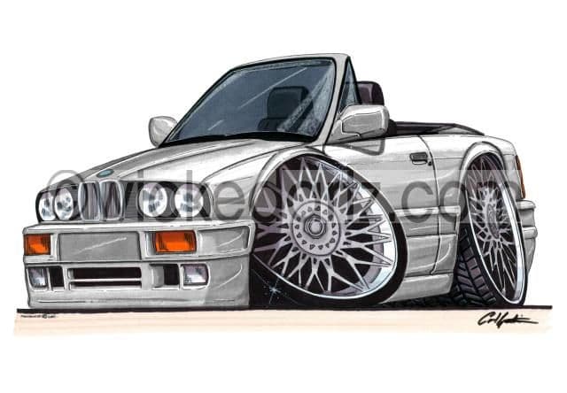 BMW E30 Cabriolet Silver (Items from £9.50)