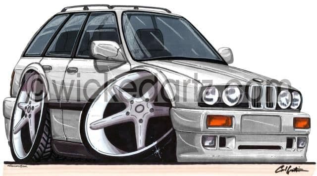 BMW E30 Estate Silver  (Items from £9.50)