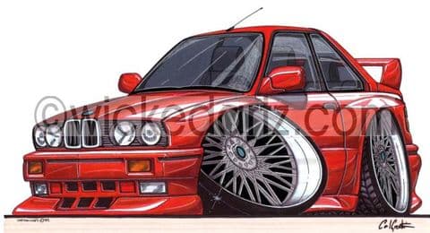 BMW E30 M3 Red (Items from £9.50)