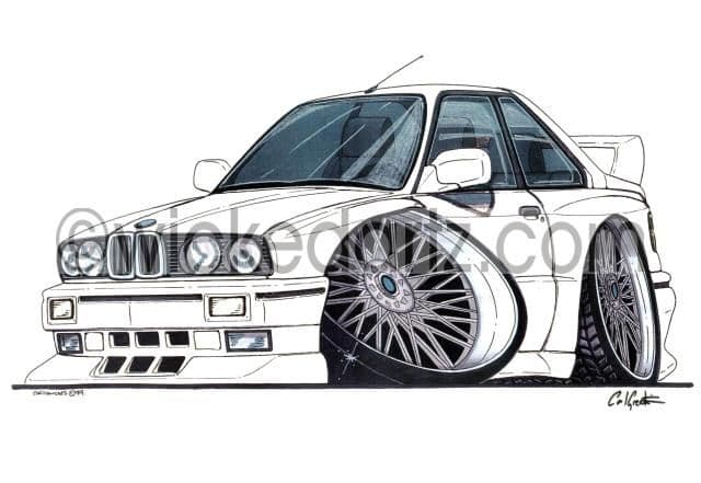 BMW E30 M3 White  (Items from £9.50)