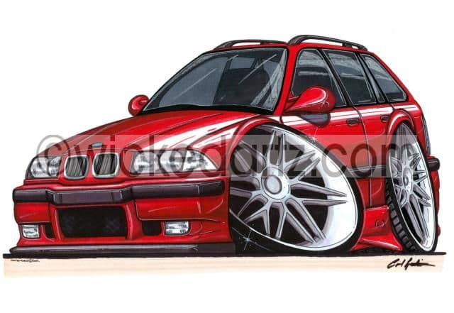BMW E36 Estate Red  (Items from £9.50)