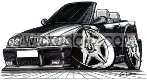 BMW E36 M3 Cabriolet Black (Items from £9.50)