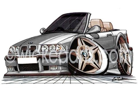 BMW E36 M3 Cabriolet Silver (Items from £9.50)