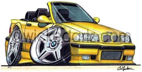 BMW E36 M3 Cabriolet Yellow (Items from £9.50)