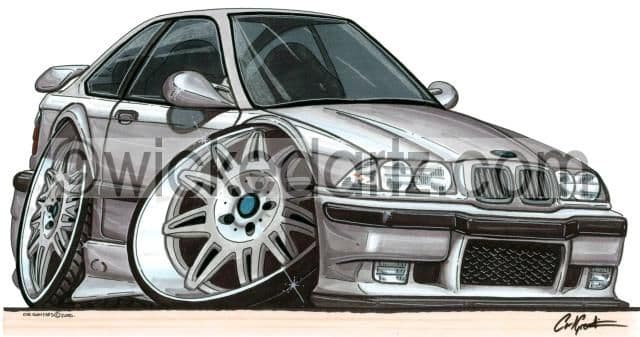 BMW E36 M3 Silver  (Items from £9.50)