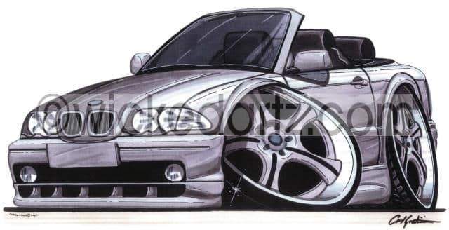 BMW E46 3 Series Cabriolet Silver  (Items from £9.50)
