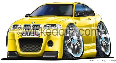 BMW E46 M3 Yellow DK (Items from £9.50)