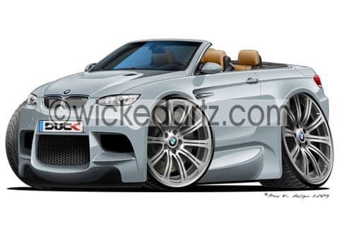 BMW E93 M3 Cabriolet Silver DK (Items from £9.50)