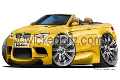 BMW E93 M3 Cabriolet Yellow DK (Items from £9.50)
