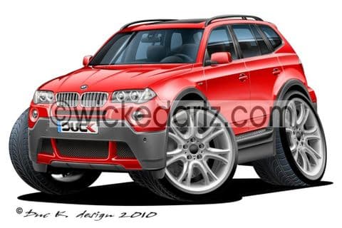 BMW X3 SUV Red DK (Items from £9.50)