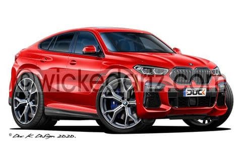 BMW X6 M50i SUV Red DK (Items from £9.50)