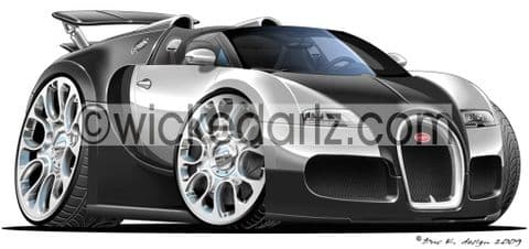 Bugatti Veyron Roadster Black/Silver DK (Items from £9.50)
