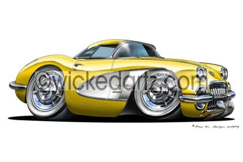 Chevrolet 1958 Corvette Yellow DK (Items from £9.50)