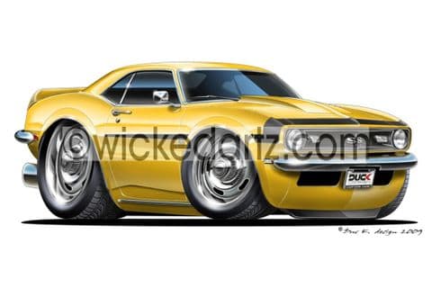 Chevrolet 1968 Camaro Yellow DK (Items from £9.50)