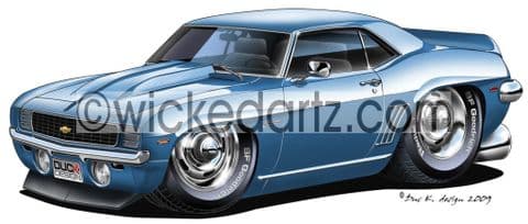 Chevrolet 1969 Camaro Blue DK (Items from £9.50)