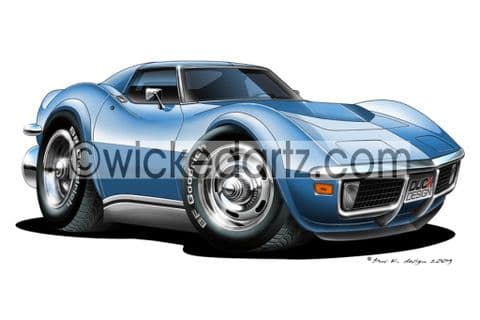 Chevrolet 1970 Corvette Blue DK (Items from £9.50)