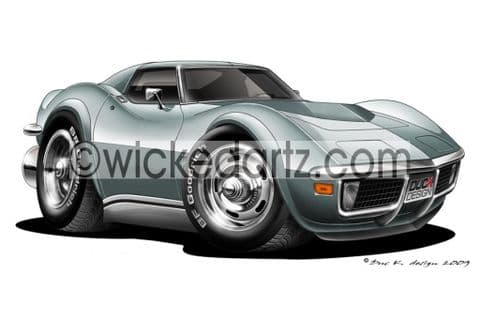 Chevrolet 1970 Corvette Silver DK (Items from £9.50)
