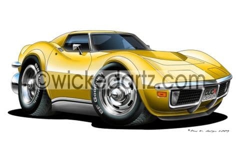 Chevrolet 1970 Corvette Yellow DK (Items from £9.50)