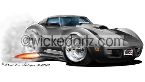 Chevrolet 1974 Corvette Stingray 'Burnout' DK (Items from £9.50)