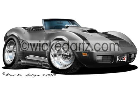 Chevrolet 1974 Corvette Stingray Convertible Black DK (Items from £9.50)