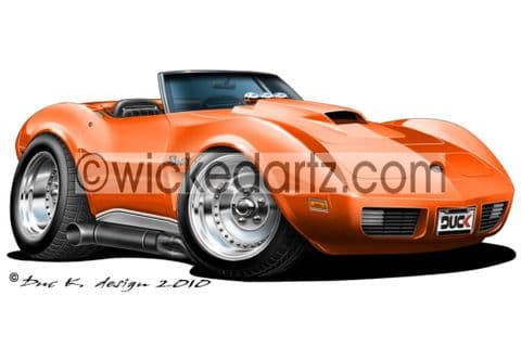 Chevrolet 1974 Corvette Stingray Convertible Orange DK (Items from £9.50)
